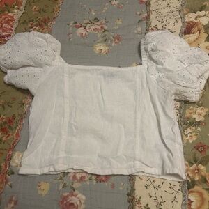 Old Navy Cropped Puff Sleeve Top